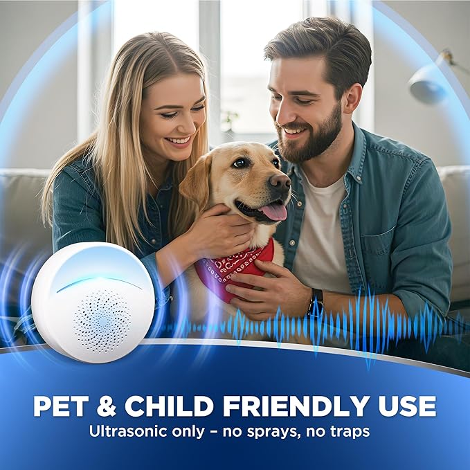 (2026 Upgraded) Ultrasonic Insect & Pest Indoor Repeller, Plug-in Control Electronic Repellent for Rodent, Mouse, Roach, Bugs, Mosquito, Spider, Mice, Ant, Silent for Home Use (6 Pack)