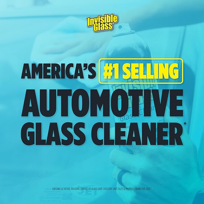 Invisible Glass 91164-2PK Premium Aerosol Glass Cleaner Spray for Car Windshields and Windows, Automotive and Home Window Cleaner, Streak-Free, Ammonia-Free, Tint-Safe – 19 oz (Pack of 2)