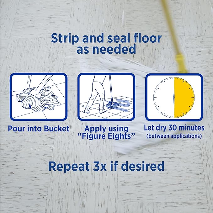 Zep High Traffic Floor Polish - 1 Gal (Case of 2) ECZUHTFF1282- Scuff-Resistant Durable Finish for Vinyl, Concrete, Rubber, Tile, and Terrazzo Floors