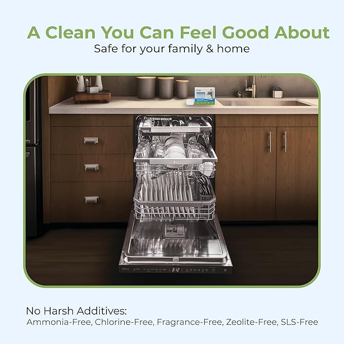 Dishwasher Cleaner and Deodorizer XL Tablets – Heavy-Duty Descaler & Odor Remover for Hard Water, Removes Spots & Residue, Enhance Drying & Shine, 12 Pack (1 Year Supply)