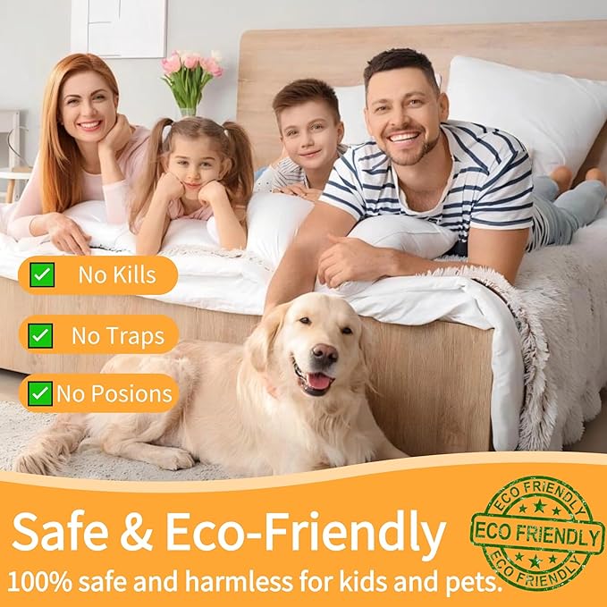 Mouse Repellent Ultrasonic Plug in, 2025 Upgraded Mice Repellent Indoor Ultrasonic Pest Repeller, 360° Ultrasonic Rodent Repellent with PIR Sensor & LED Strobe Light for Indoor