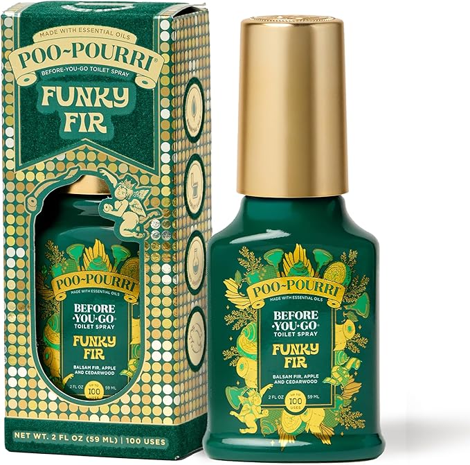 Poo-Pourri Holiday Before-You-Go Toilet Spray, Funky Fir, 2 Fl Oz – Balsam Fir, Apple and Cedarwood