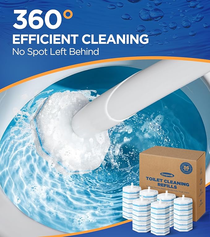 36 Count Toilet Wand Refills For Clorox Toilet Wand, 5X Cleaning Power Toilets Bowl Cleaners With Exclusive Formula, High-Density Disposable Toilets Brush Scrubber - No Falling Apart, Fresh Fragrance