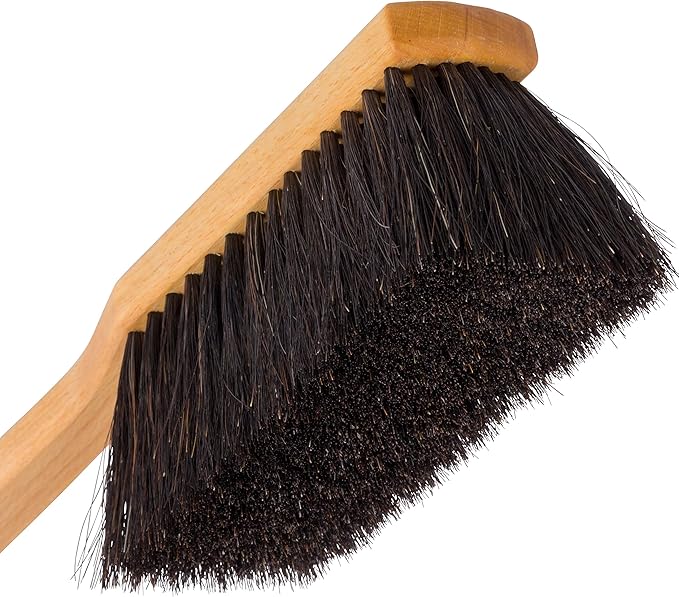 Redecker Horsehair Hand Brush Delta with Oiled Beechwood Handle, 13-3/8-Inches
