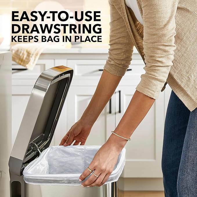 Glad ForceFlex Tall Kitchen Drawstring Trash Bags, 13 Gal, Gain Lavender, 80 Ct (Package May Vary)